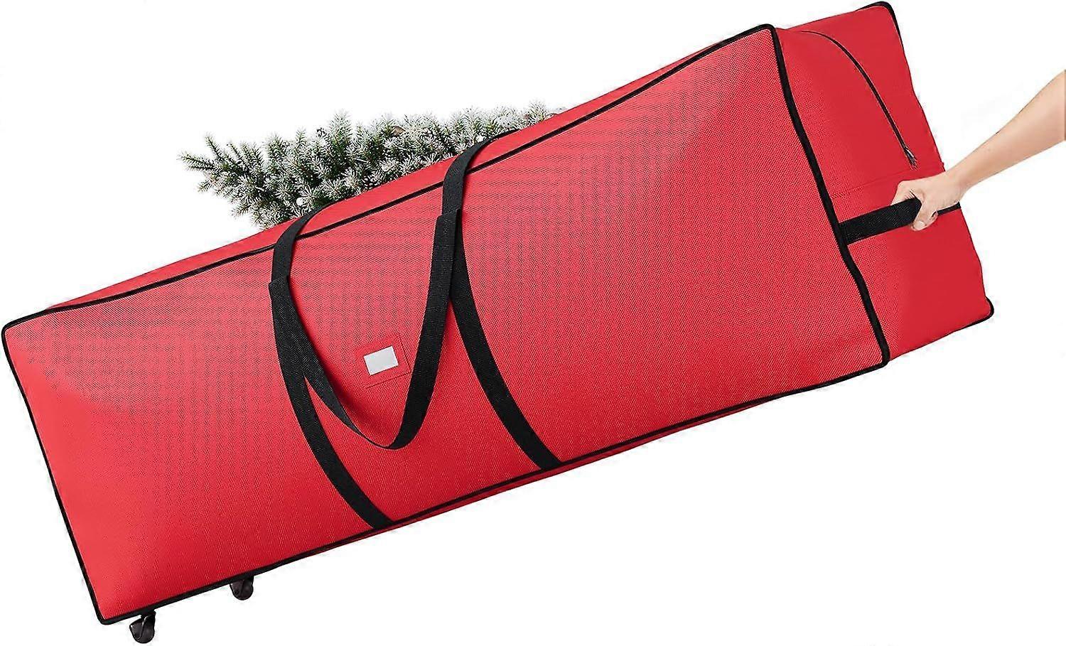Christmas Tree Storage Bag with Wheels, Rolling Storage Bag for Artificial