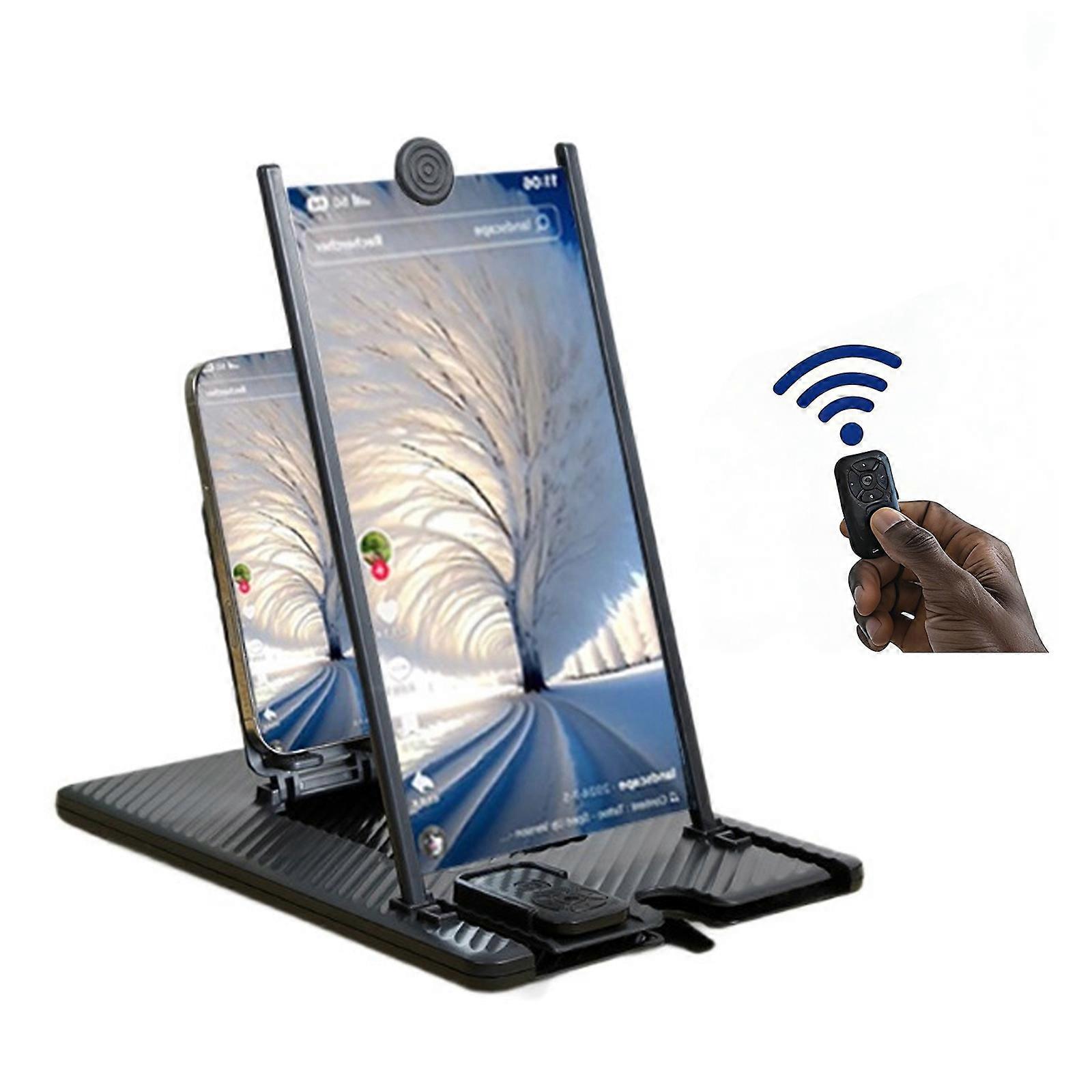 Clear 12/14Inch Vertical Smartphone Amplifier Adjustable Viewing Angle Remote Control Screen Magnifier  14 inches