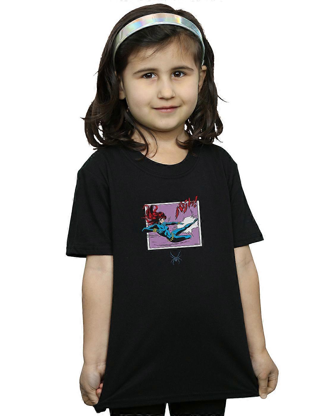 Marvel Comics Girls Black Widow Kick Frame T-Shirt