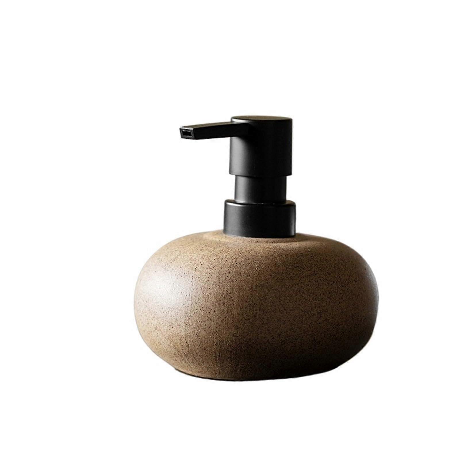 Ceramic Soap Dispenser 300ml Refillable Lotion Pump Bottle for Bathroom Kitchen Travel Use