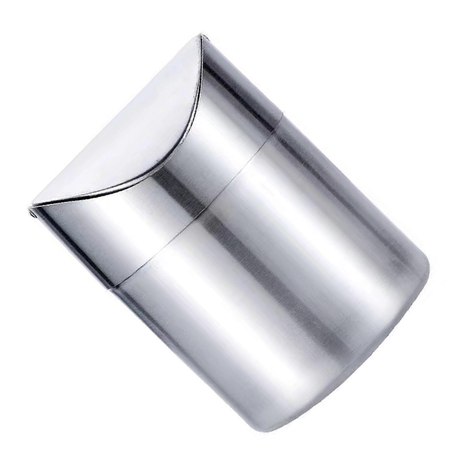 Stainless Steel Desktop Trash Can with Odor Blocking Swing Lid, Rust Resistant Small Waste Bin