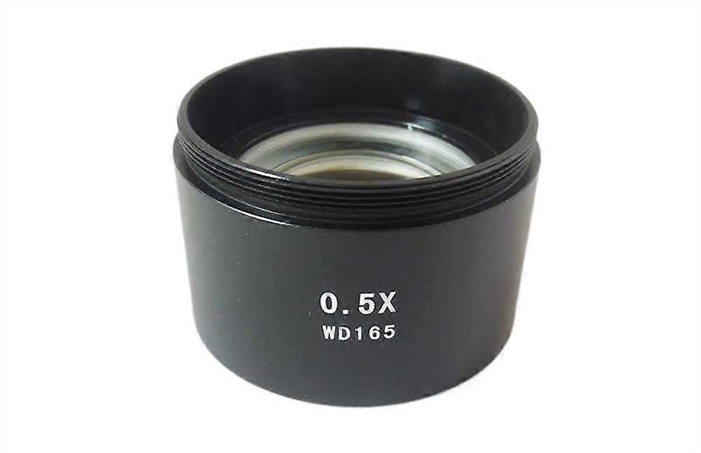 0.5X Stereo Microscope Auxiliary Objective Barlow Lens 48mm Mount Extended 165mm Working Distance