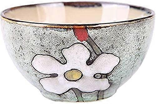 Ceramic Noodle Bowl Green Korean Dinnerware 11.3x6cm Large Capacity Heat Retention Stackable