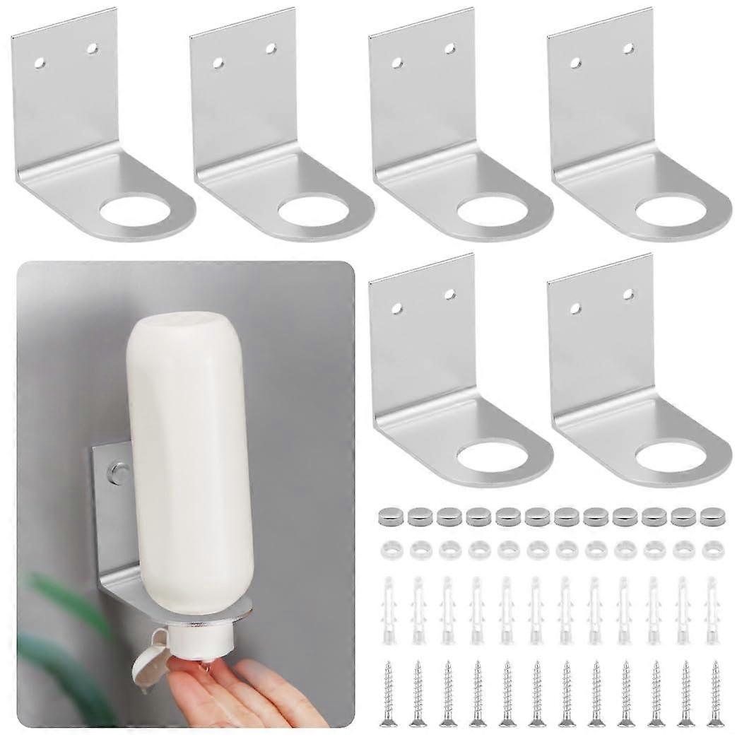 Rustproof Aluminum Wall Mounted Soap Dispenser Holder for Shampoo and Liquid Soap Bottles