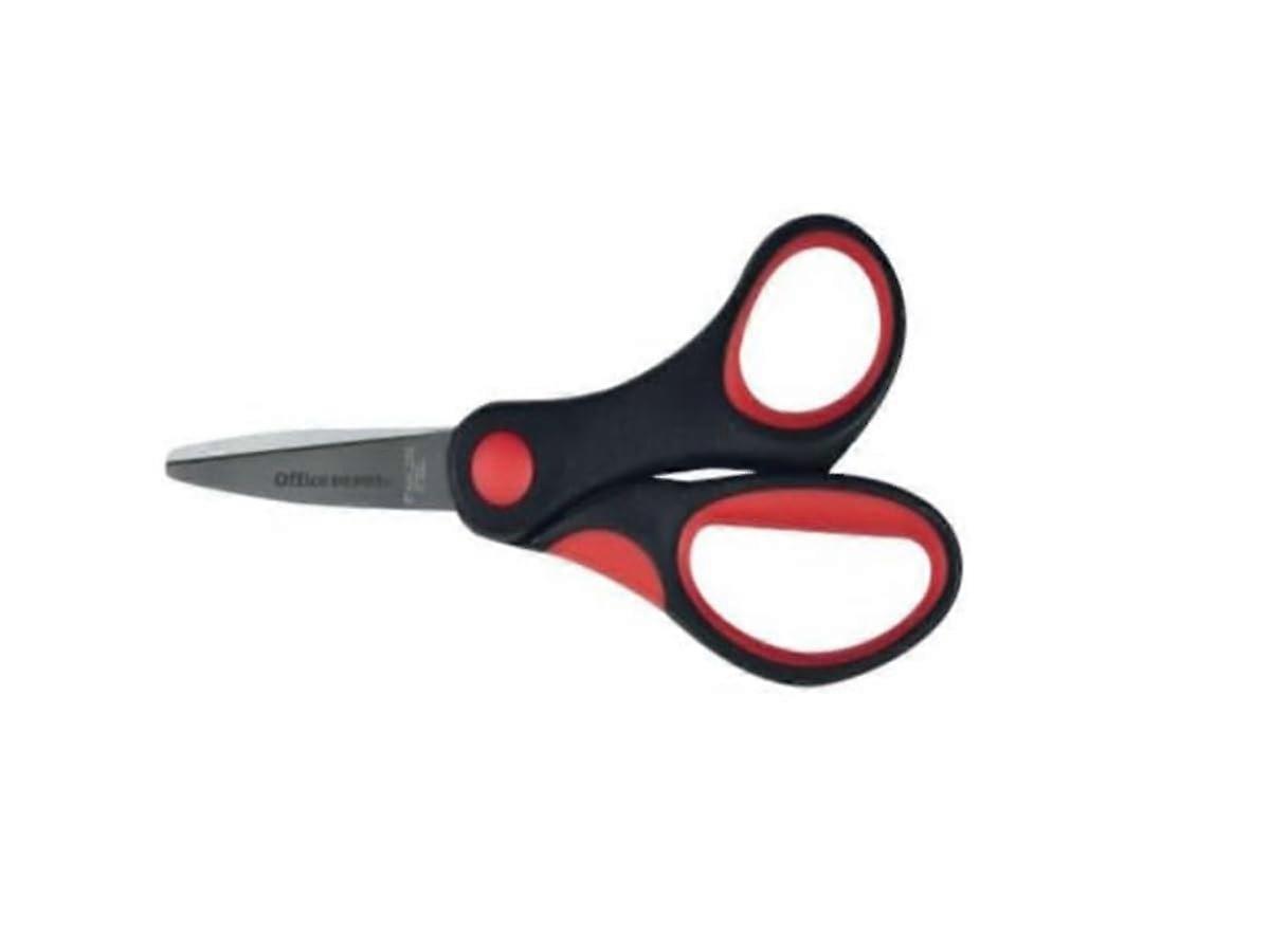 Small Black Scissors with Sharp Precision Blades and Ergonomic Comfort Grip for Sewing and Crafts