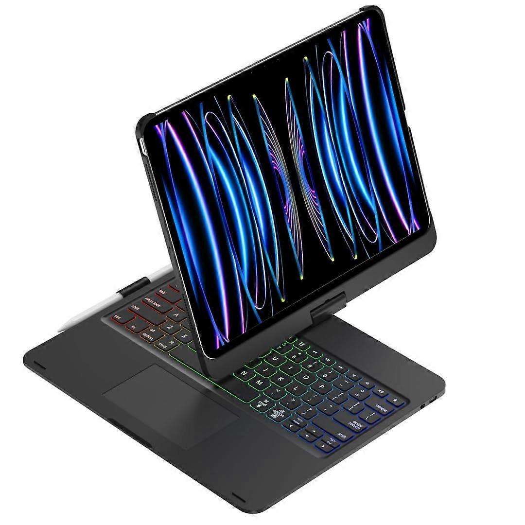 360 Rotating Magnetic Keyboard Case with Precision Touchpad and 7Color Backlight for iPad Pro 13 M4
