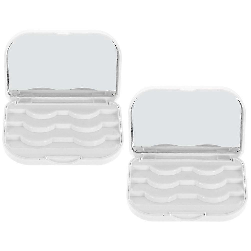 Eyelash Storage Box Artificial Eyelash Organizer for 2Pcs Storage