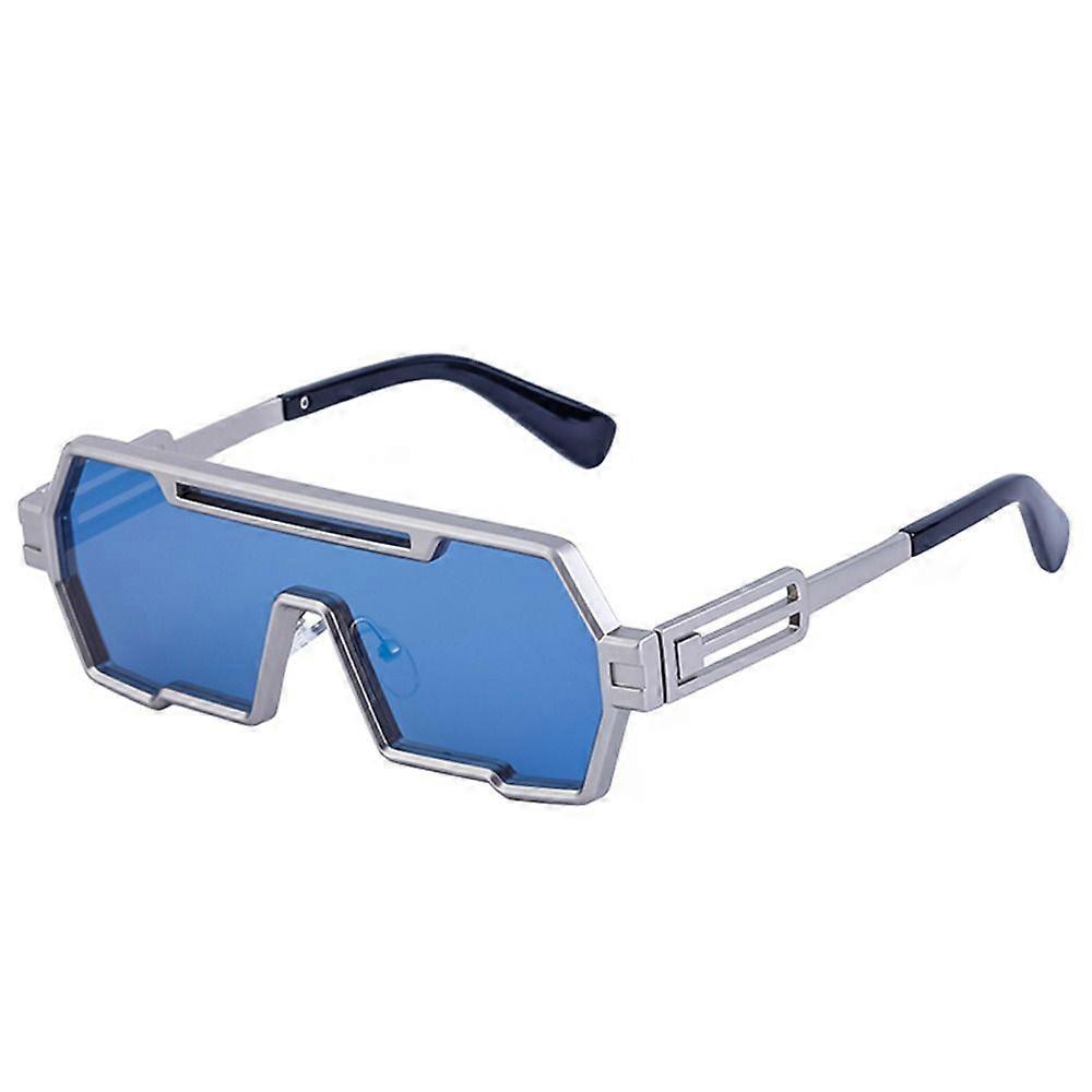 Oversized Steampunk One-Piece Sunglasses Men Big Frame Luxury Brand Punk Sun Glasses for Male Vintage Square Eyewear Shade