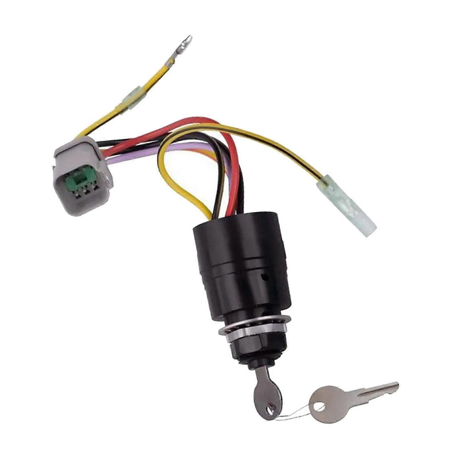Marine Ignition Switch with Keys for Outboard Motor, Reliable 3Position Engine Control Assembly
