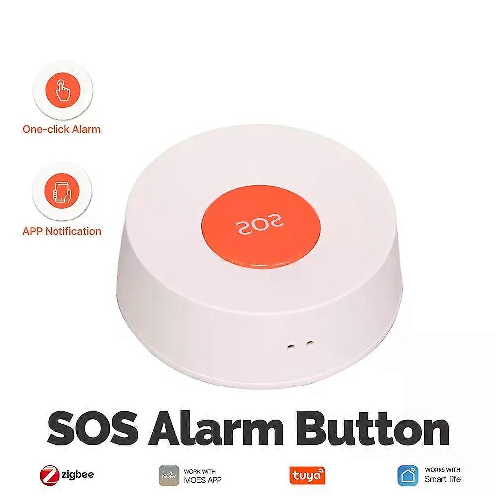 Zigbee SOS Emergency Button APP Notification SOS Emergency Call Button Wireless Panic Button Alarm for Kid Elderly Patient
