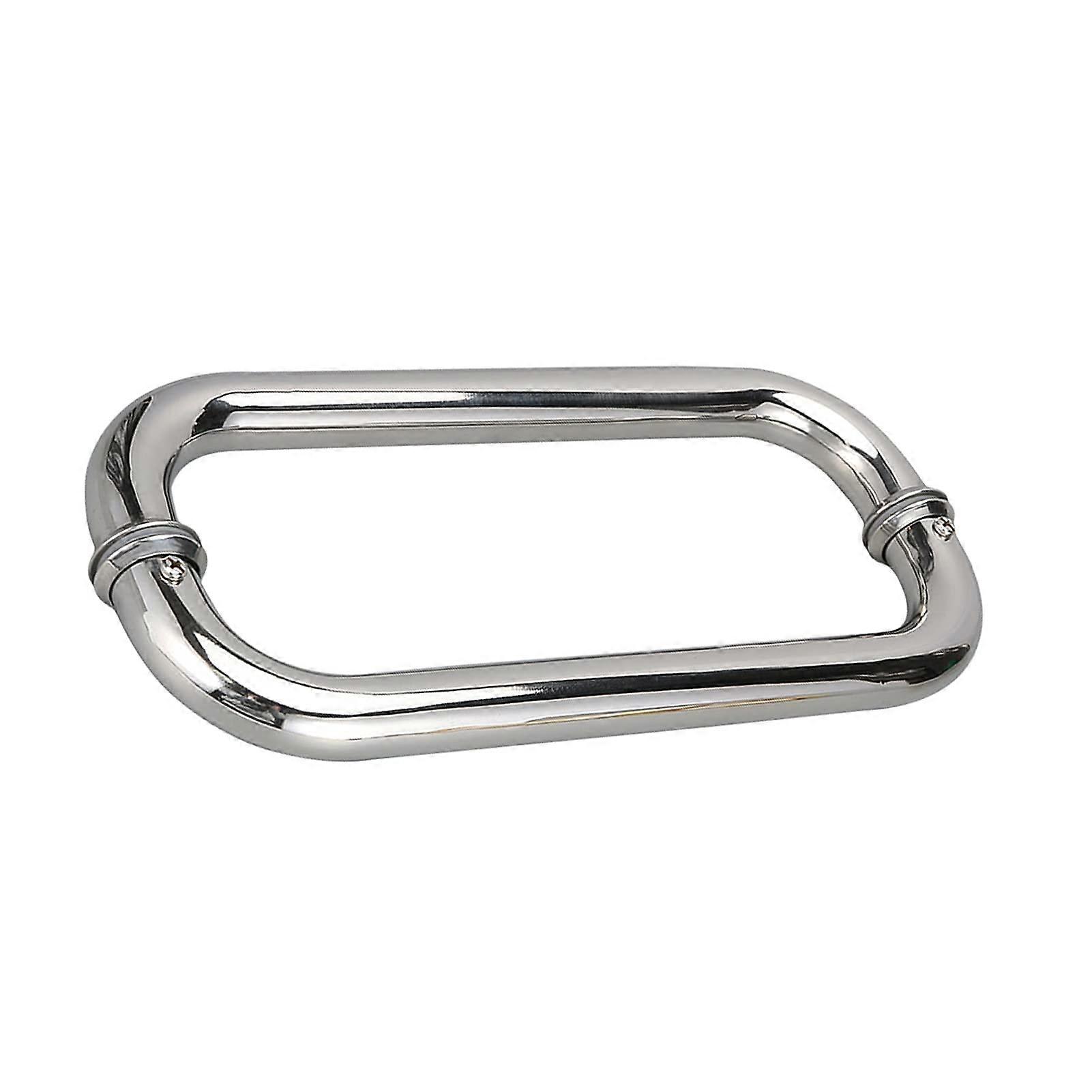 Stainless Steel Push Pull Glass Door Handle 475mm RustProof Heavy Duty Shower Replacement Kit
