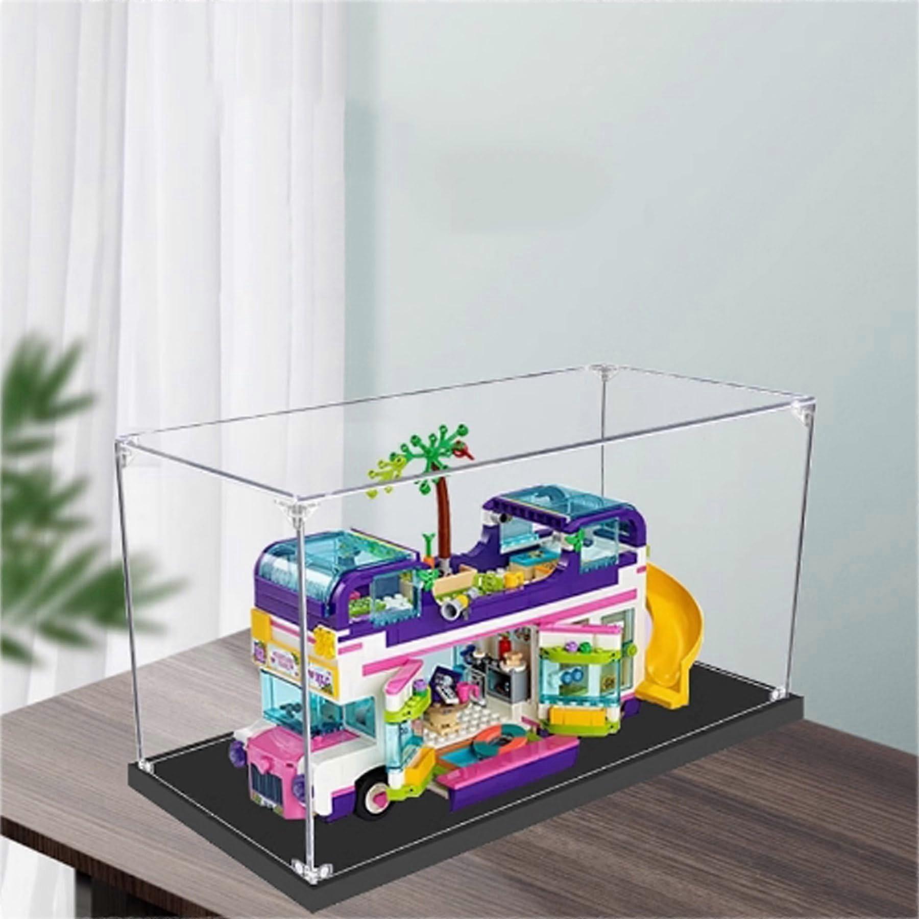 Dustproof Acrylic Display Case for  41395 with Clear Showcase Black Base 3mm Thick