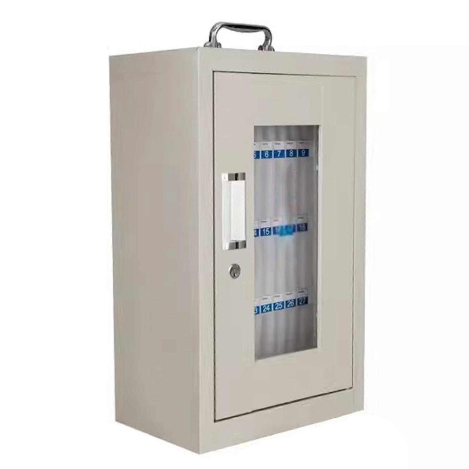 36 Slot Cell Phone Storage Cabinet with Secure Locking System and Numbered Organization for Classroom Use