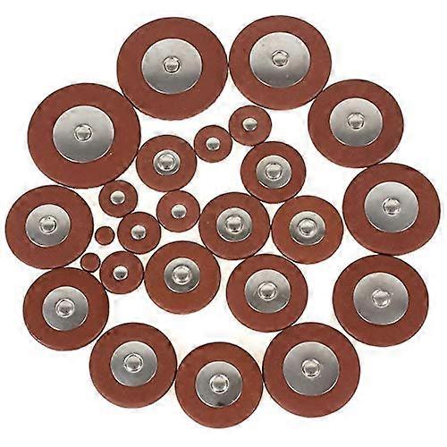25pcs Leather Tenor Saxophone Pads Set Durable Brown Woodwind Instrument Replacement Kit
