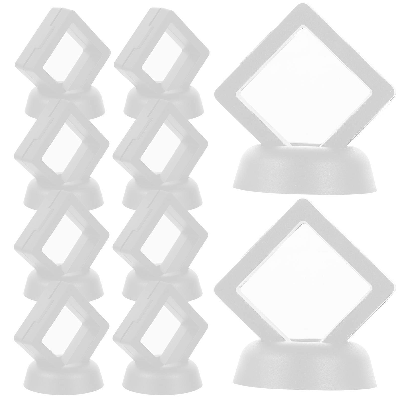 Case for Jewelry Holding Use 10Set White ABS Display Box