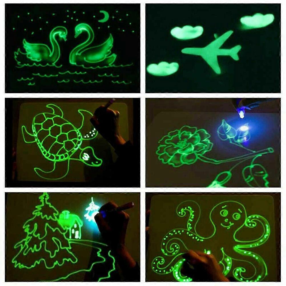 Kids Graffiti Board Nightlight Drawing Board for Drawing Use 3Pcs Assorted Color