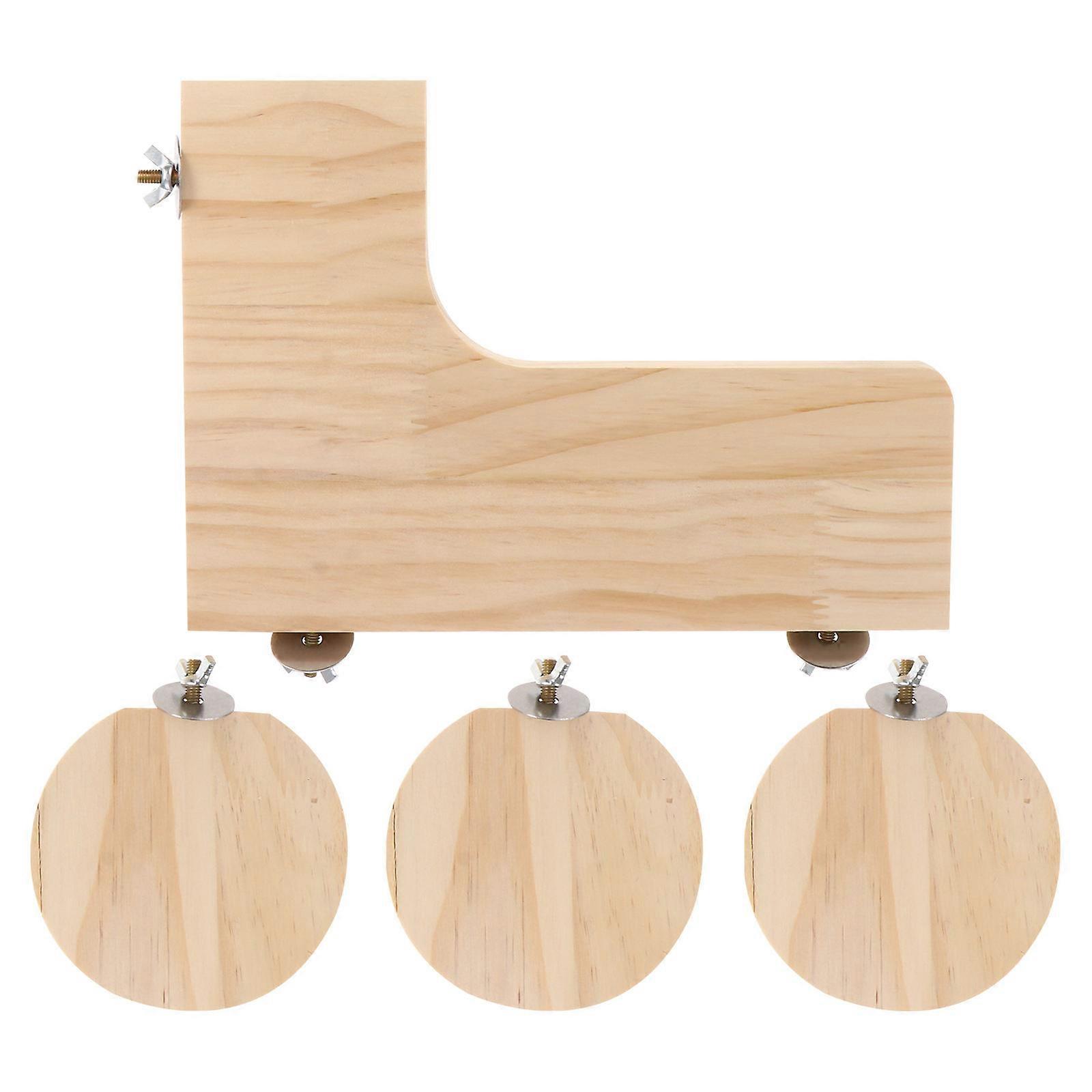 Squirrel Wood Toy Pedals Platform for Standing 4Pcs Pack