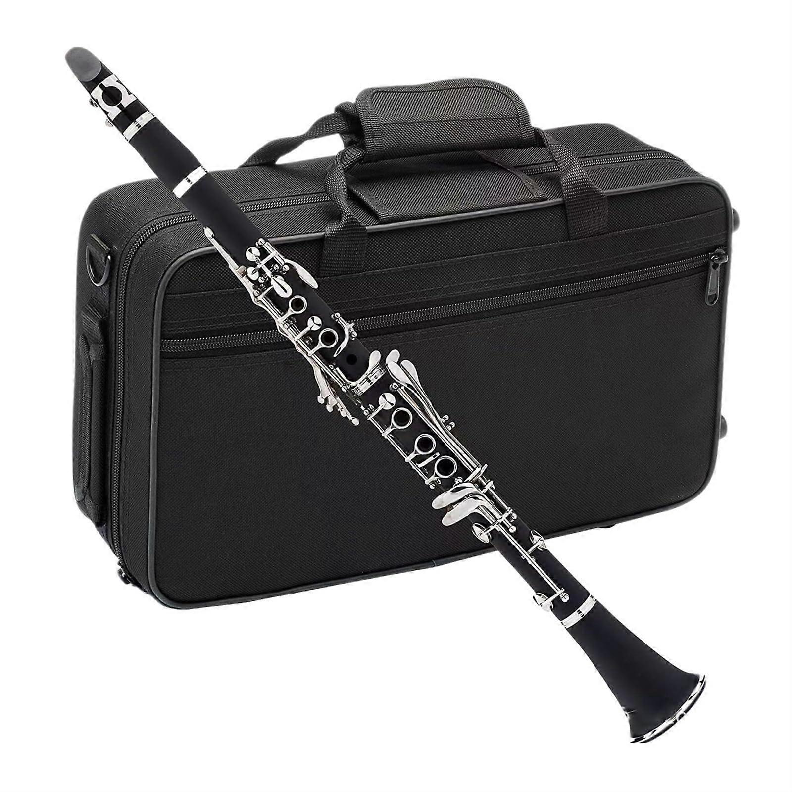 B Flat 17 Key ABS Clarinet for Beginners with Full Chromatic Range and Ergonomic Key Layout