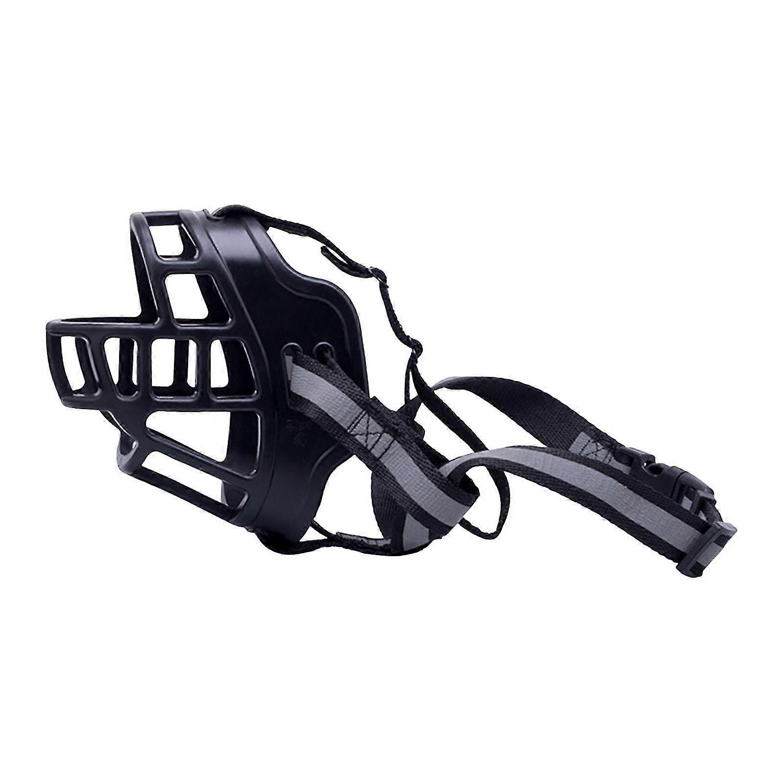 Adjustable Breathable Mesh Dog Muzzle with Reflective Strips