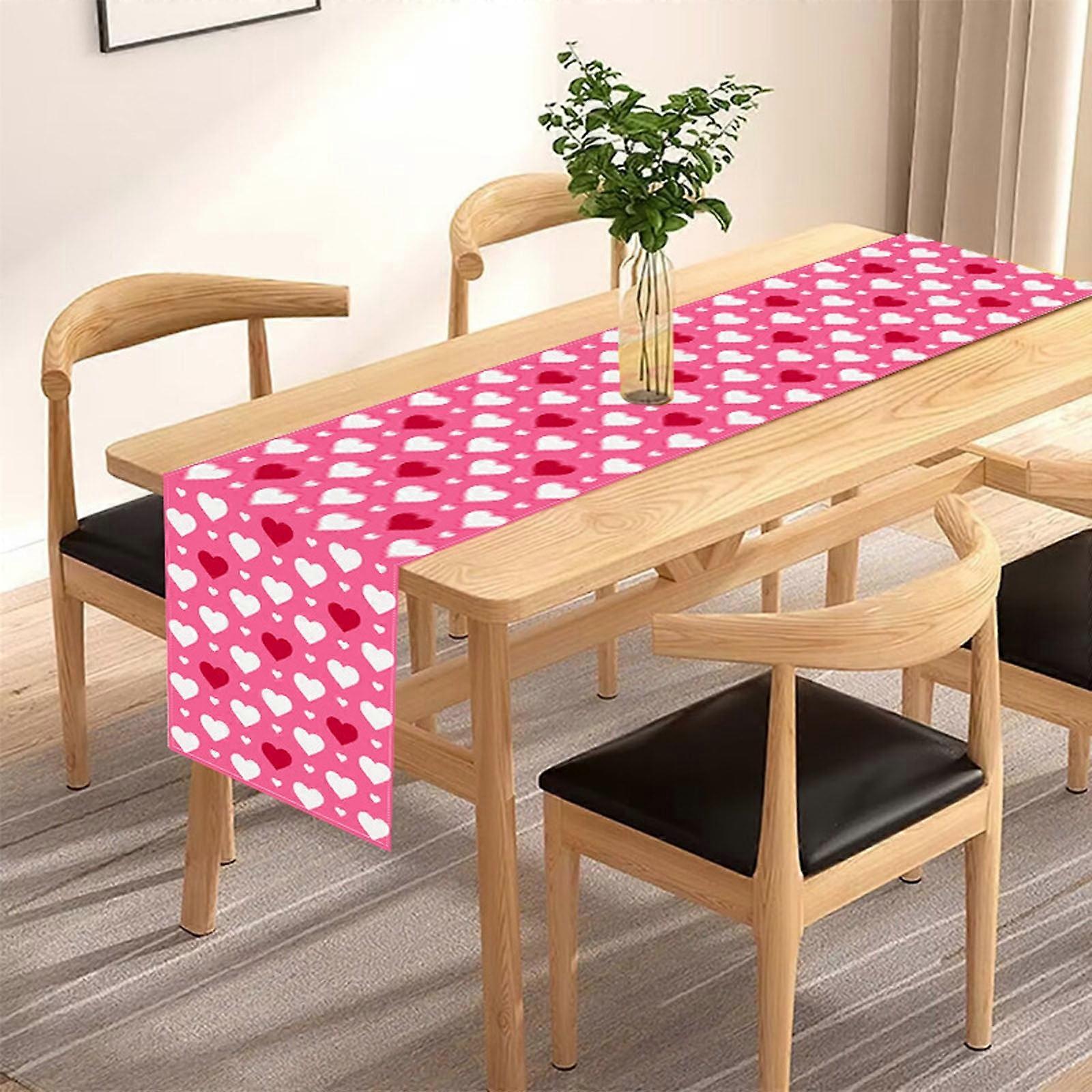 Valentine's Day Red Heart Table Runner