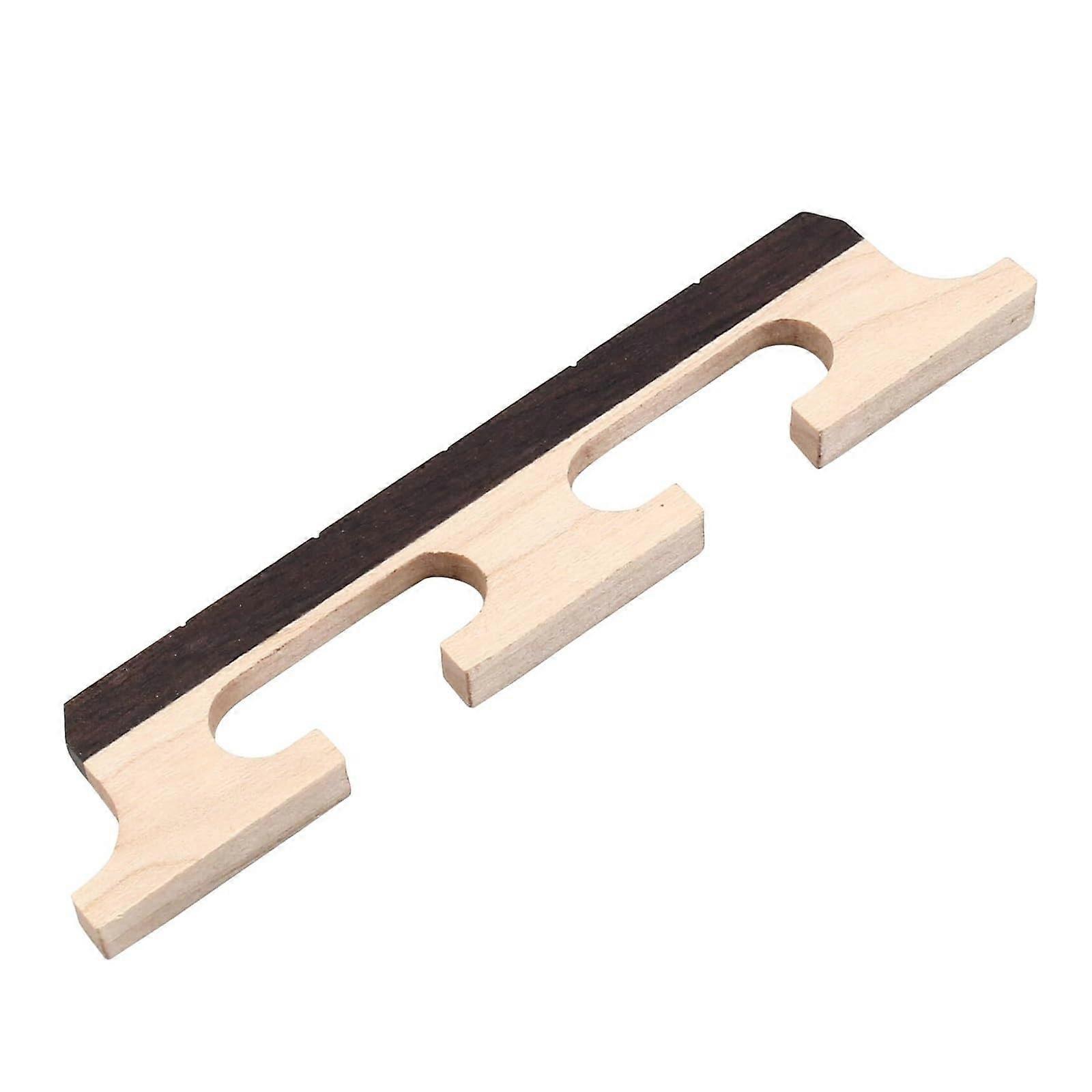 4 String Banjo Bridge Replacement Ebony Maple with 3Foot Design for Clear Tone and Stability