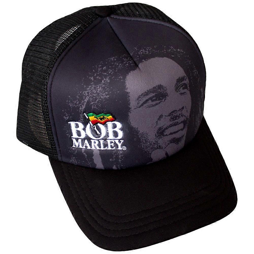 Bob Marley Logo And Face Trucker Baseball Cap