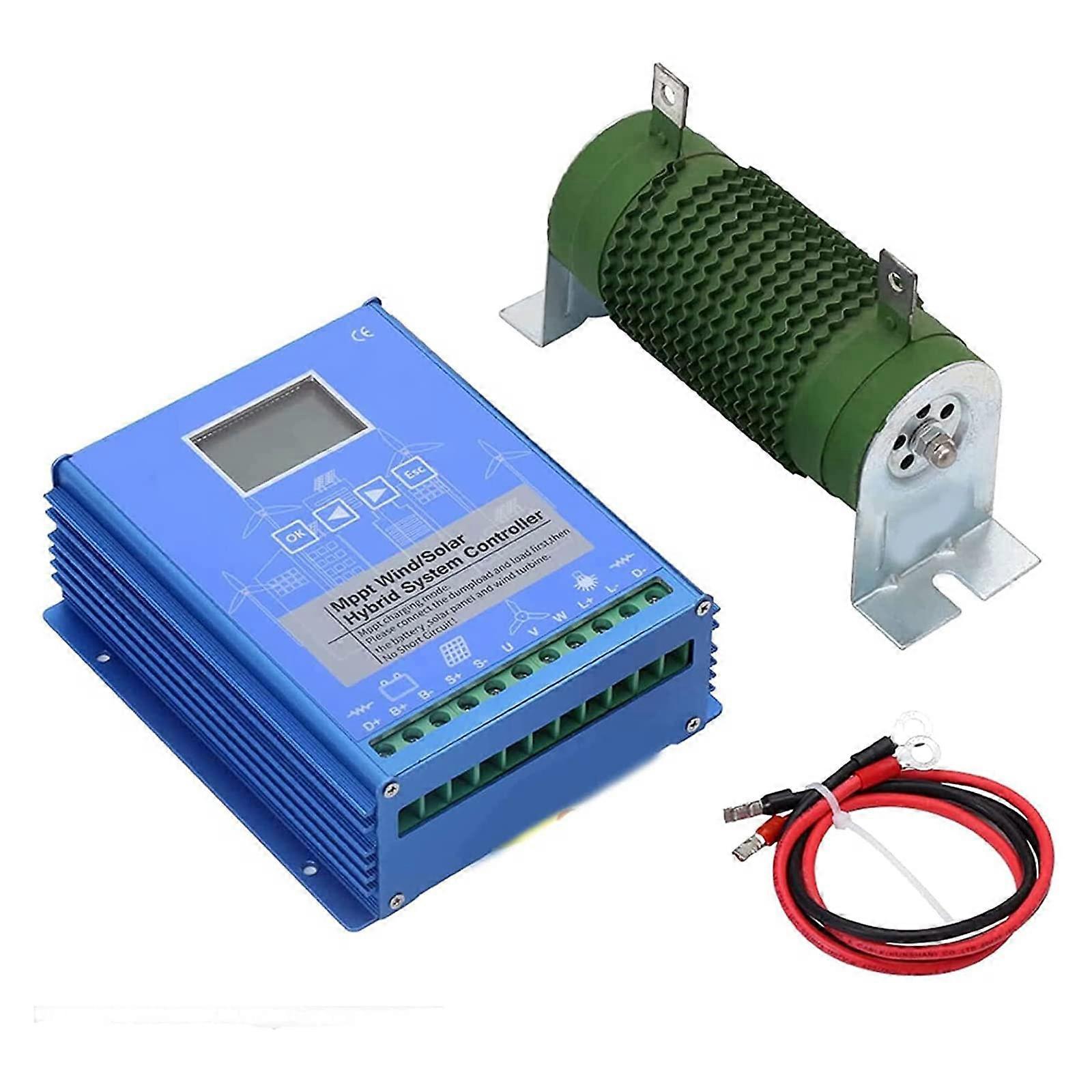 2000W Wind Solar Hybrid MPPT Charge Controller 12V 24V 48V Off Grid Boost for Panel Systems