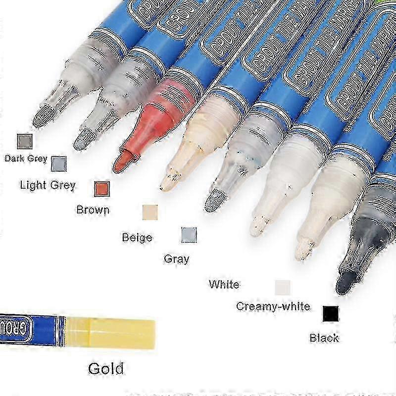 Grout pen compatible with kitchen and bathroom - waterproof tile restorer quick drying