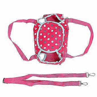 Dog Support Harness Single Shoulder Portable Breathable Pet Lift Support for Outdoor Rose Color