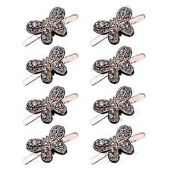 8pcs forme chaussures clip dame chaussures boucle créative boucle de chaussure (doré)