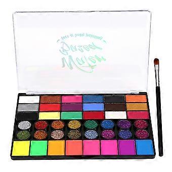 1 sæt ansigtskropsmaling farvesæt makeup maleri kit kropsmaling makeup maleri maling og pen