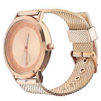 Girls Casual Watches Women Wristwatch Rectangular Time Display Rose Gold Alloy 1Set