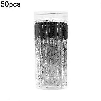 Glitter Handle Spoolie Brushes - with Storage Jar for Lashes Brows Multi-Pack