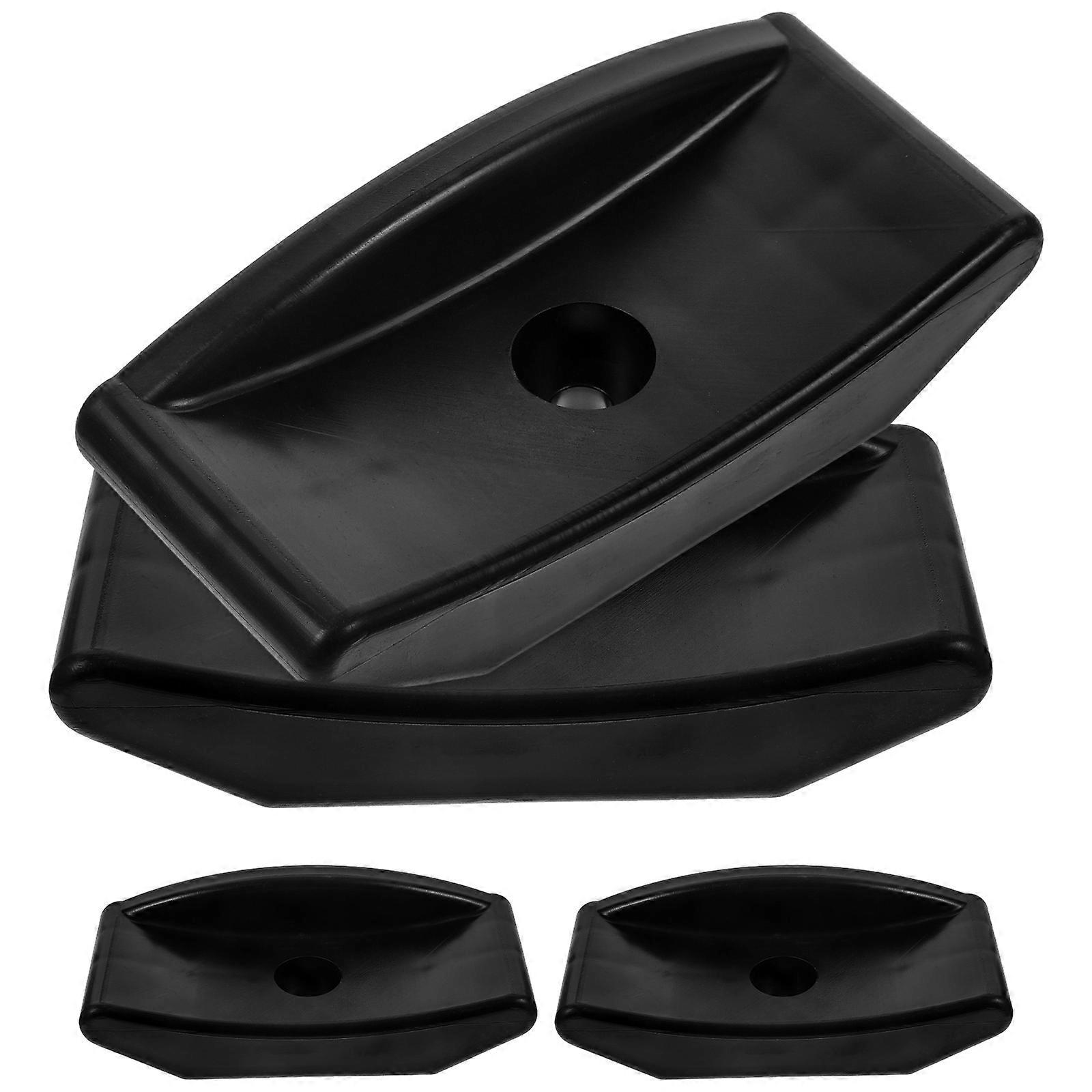 Support de rangement pour haltères noir, 4 pièces, robuste.