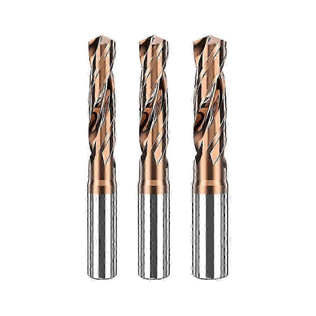 Solid Tungsten Carbide Drill Bits Set 3PCS 3.0 0 5.0mm External Cooling compatible with Precision Metal Work