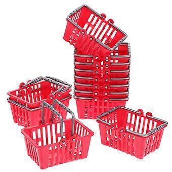 12pcs crianças carrinho de compras brinquedos pequenos modelos de cesta de supermercado crianças engraçado fingir jogar ornamentos