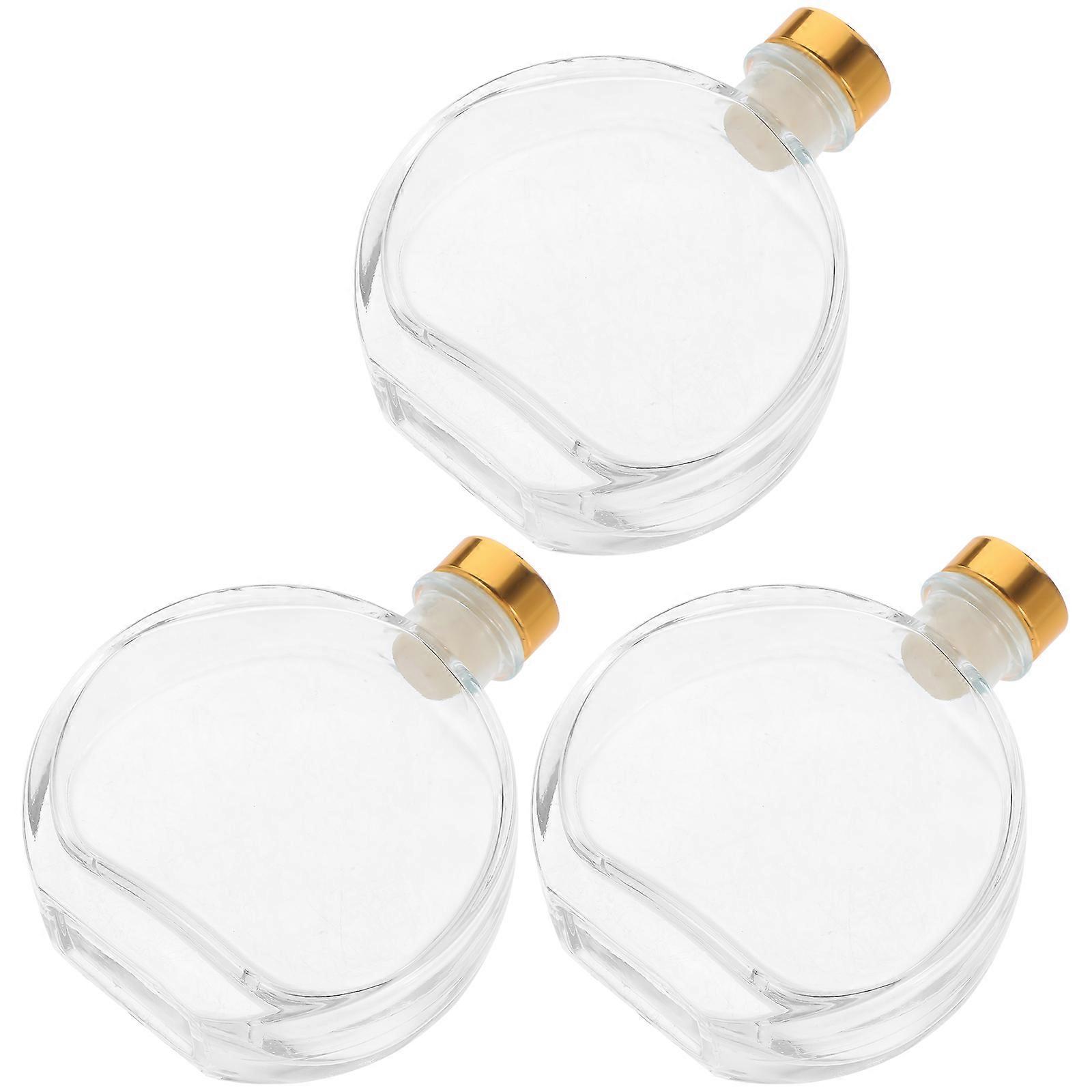 3st glas diffusorflaskor tomma parfym diffusorflaskor doftburk för hemskrivbordet (100ml)