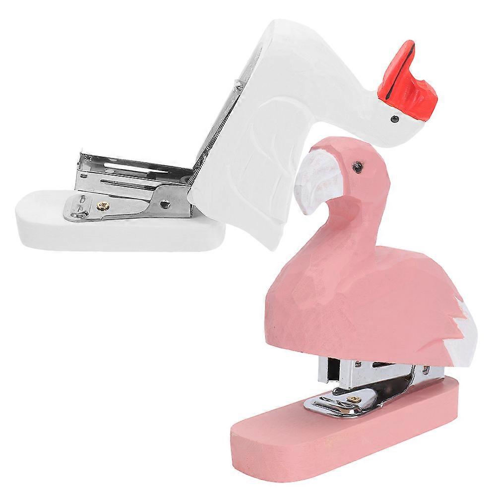 2Pcs Animal Shaped Stapler Multi-function Hand Stapler Professional Office Stapler Office Supply