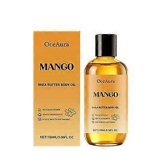 Mango-Shea-Körperöl, feuchtigkeitsspendend, nicht klebrig, pflegend, langanhaltende Feuchtigkeit, 100 ml
