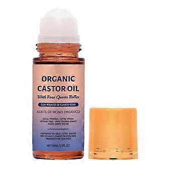 Castor Oil Roller - Rose Quartz Massage Ball - for Eyelash & Eyebrow Growth-dmz1