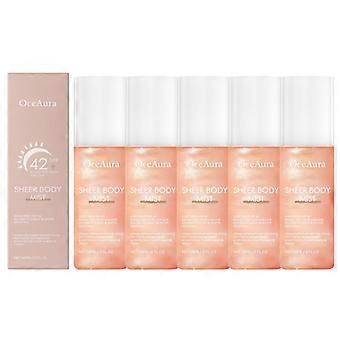 1-5x Sheer Body Mist spf42 Sunscreen Spray Infused with Shimmering Body Oil Broad-Spectrum Sunscreen 60ML