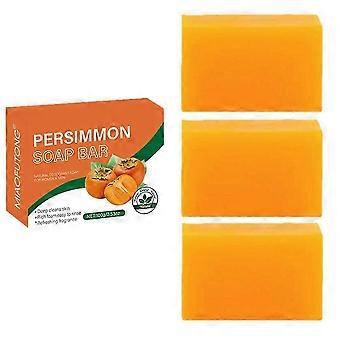 Natural Persimmon Bar Soap for Sensitive Skin, Odor Control Body Wash