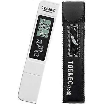 multifunksjonell digital TDS-tester 3 i 1 EC og TDS temperatur med stor digital LCD-skjerm vannkvalitetsmonitor for drikkevann, hydroponikk