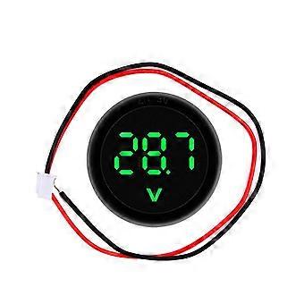 DC 4-100V LED Digital Display Round Two-wire Voltmeter DC Digital  Car Voltage Current Meter Volt Detector Tester Monitor Pane