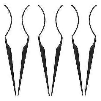 Black Acrylic False Eyelash Holder for Daily Use with 12Pcs Sticks