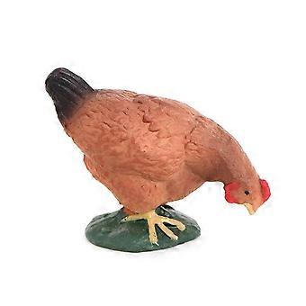 Realistic Hen Figurine, PVC Animal Model  Educational Toy for Kids, Farm Animal Decoration, Miniature Chicken Figure for Playsets and Learning, Size 5
