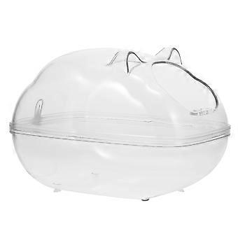 Transparent Bath Basin for Hamster Bathing Plastic Sand Bath Accessory