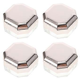 Powder Case Octagonal Makeup Loose Powder Box for Storage 4Pcs