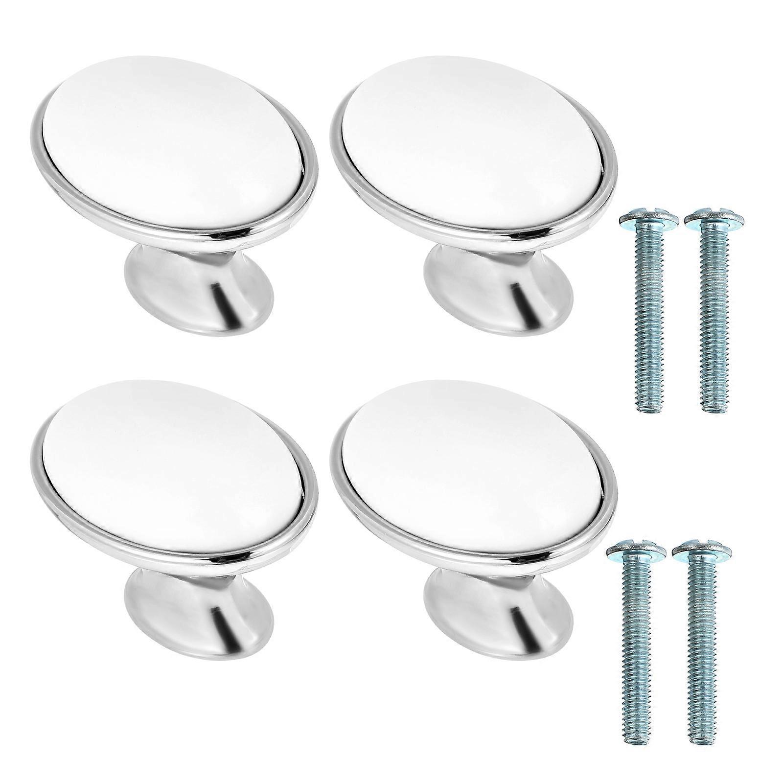 4pcs Ellipse Shape Alloy Cupboard Cabinet Drawer Door Knobs Pull Handles