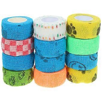 Cartoon Pet Medical Bandages for Sports Use with 12Pcs Self Adhesive Wraps